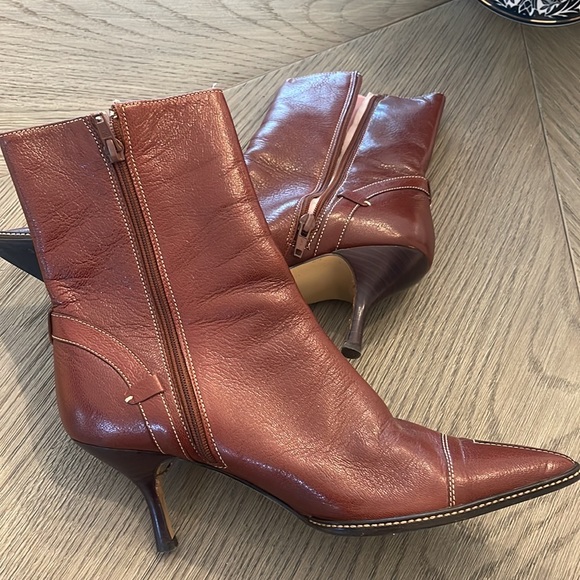 Coach size 7 oxblood ankle boot pointed toe worn twice perfect condition - Picture 6 of 6